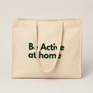 Tote bag écru Be Active at home